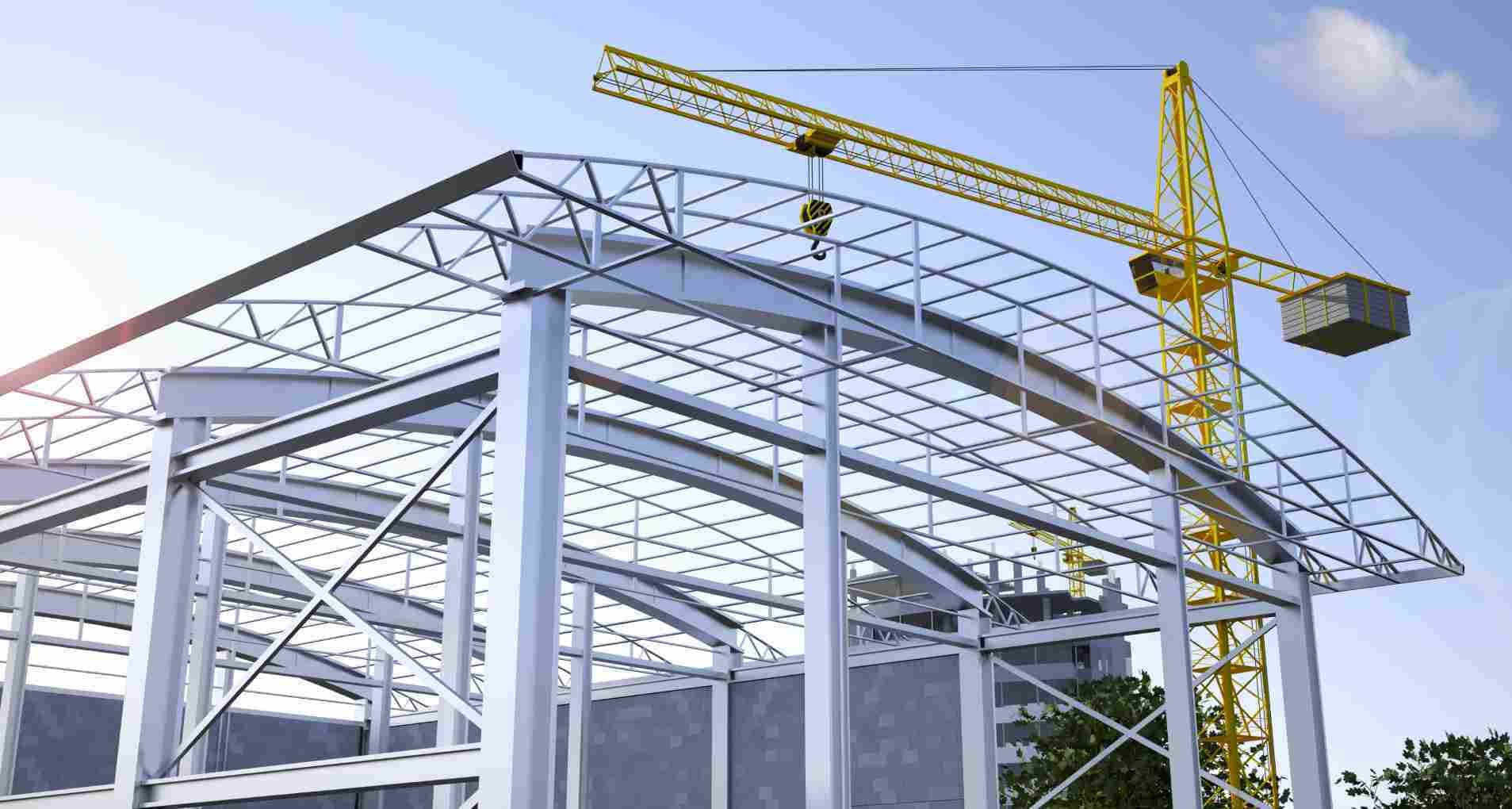 Steel structure construction project